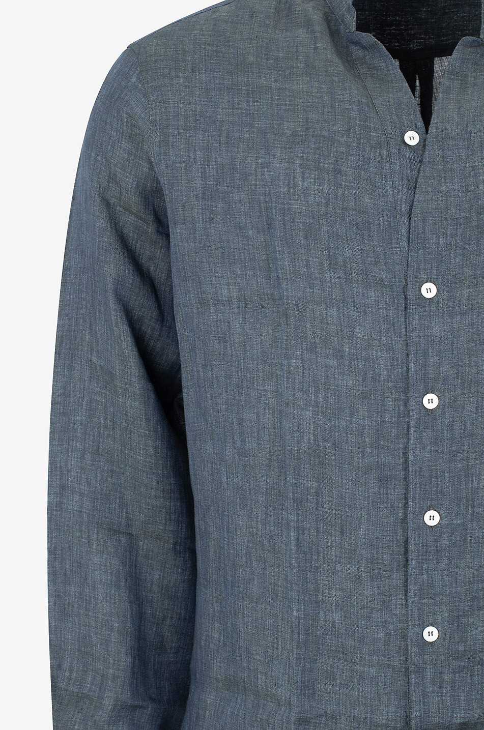 SEASE Fish Tail linen long-sleeved shirt Men DARK GREEN 3