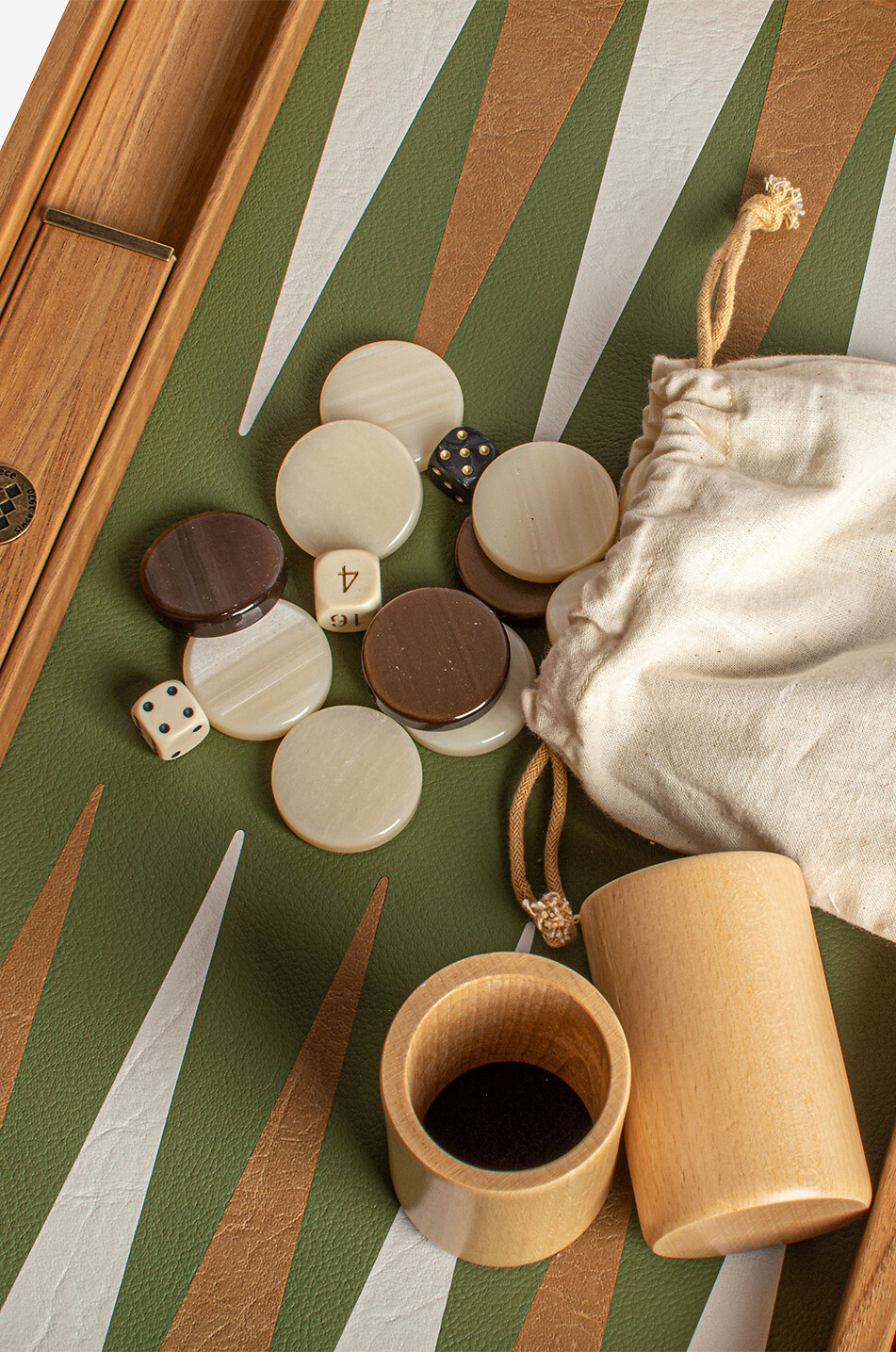 MANOPOULOS Backgammon-Spiele Haus GRÜN 2