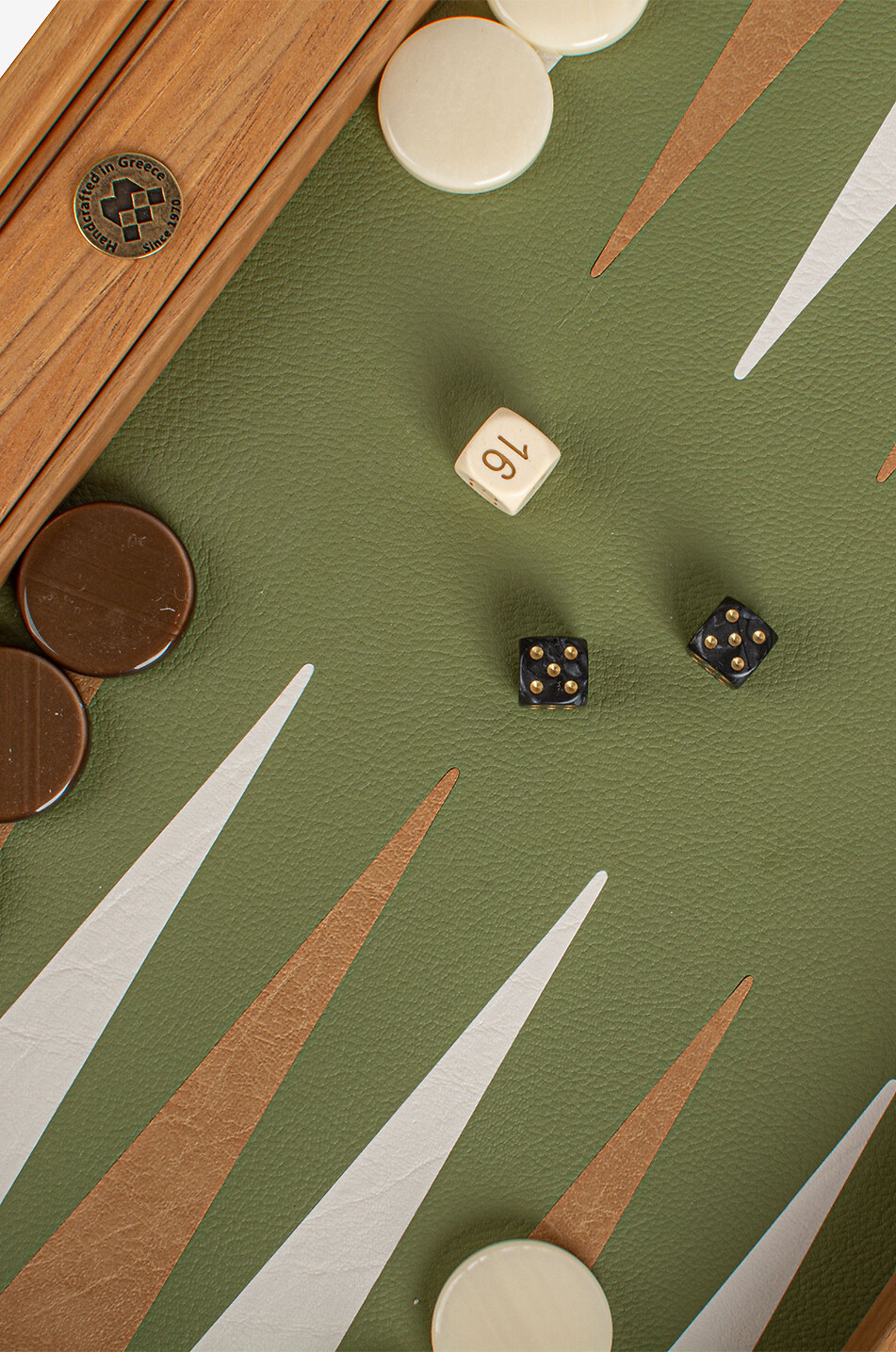 MANOPOULOS Backgammon-Spiele Haus GRÜN 6