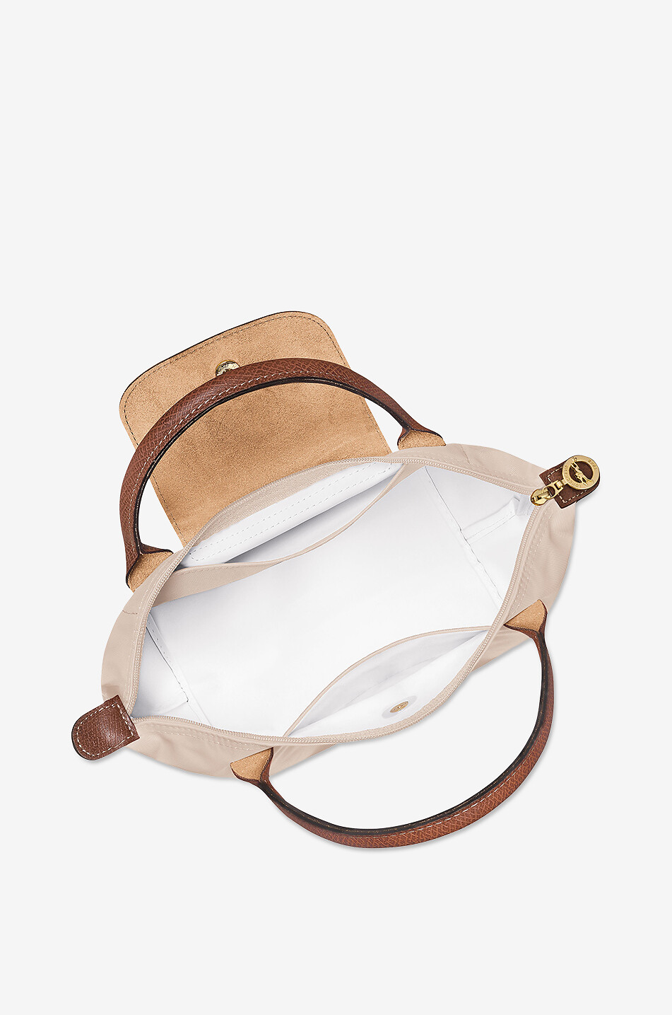 LONGCHAMP Sac à main en nylon Le Pliage S Femme Beige clair 5