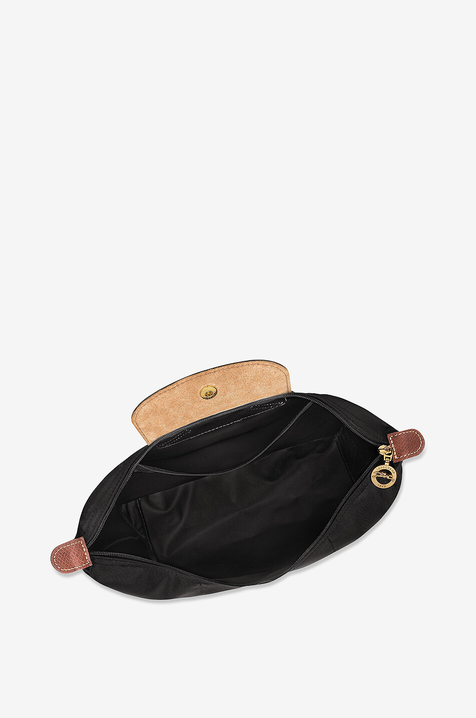 LONGCHAMP Le Pliage Original M canvas and leather backpack Women BLACK 5