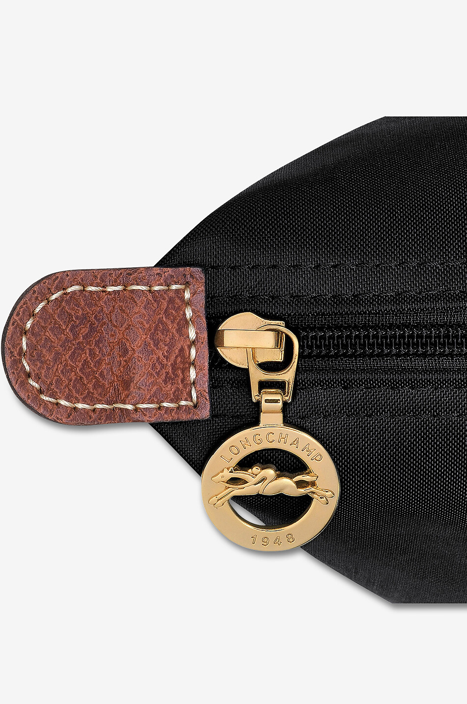 LONGCHAMP Le Pliage Original M canvas and leather backpack Women BLACK 6