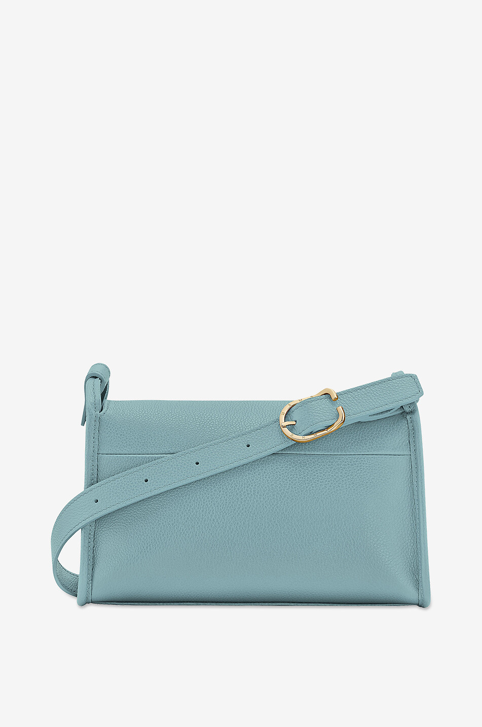 LONGCHAMP Sac porté épaule en cuir grainé Le Foulonné Medium Femme BLEU MOYEN 4