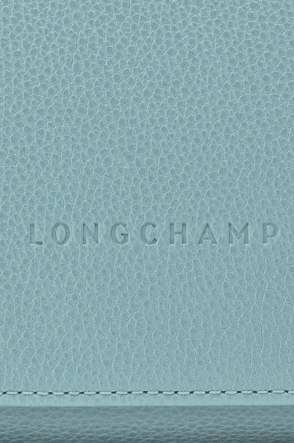 LONGCHAMP Sac porté épaule en cuir grainé Le Foulonné Medium Femme BLEU MOYEN 6