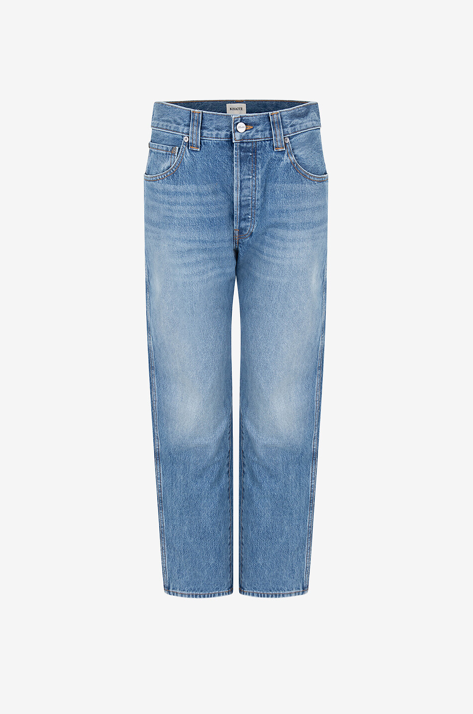 KHAITE Callum Heath faded tapered jeans Women BLUE 1