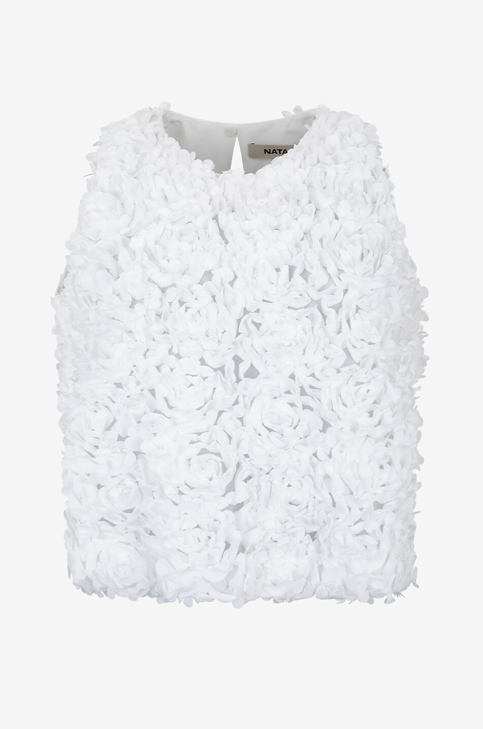 NATAN Top sans manches à applications fleurs Carisu Femme BLANC CASSE 1
