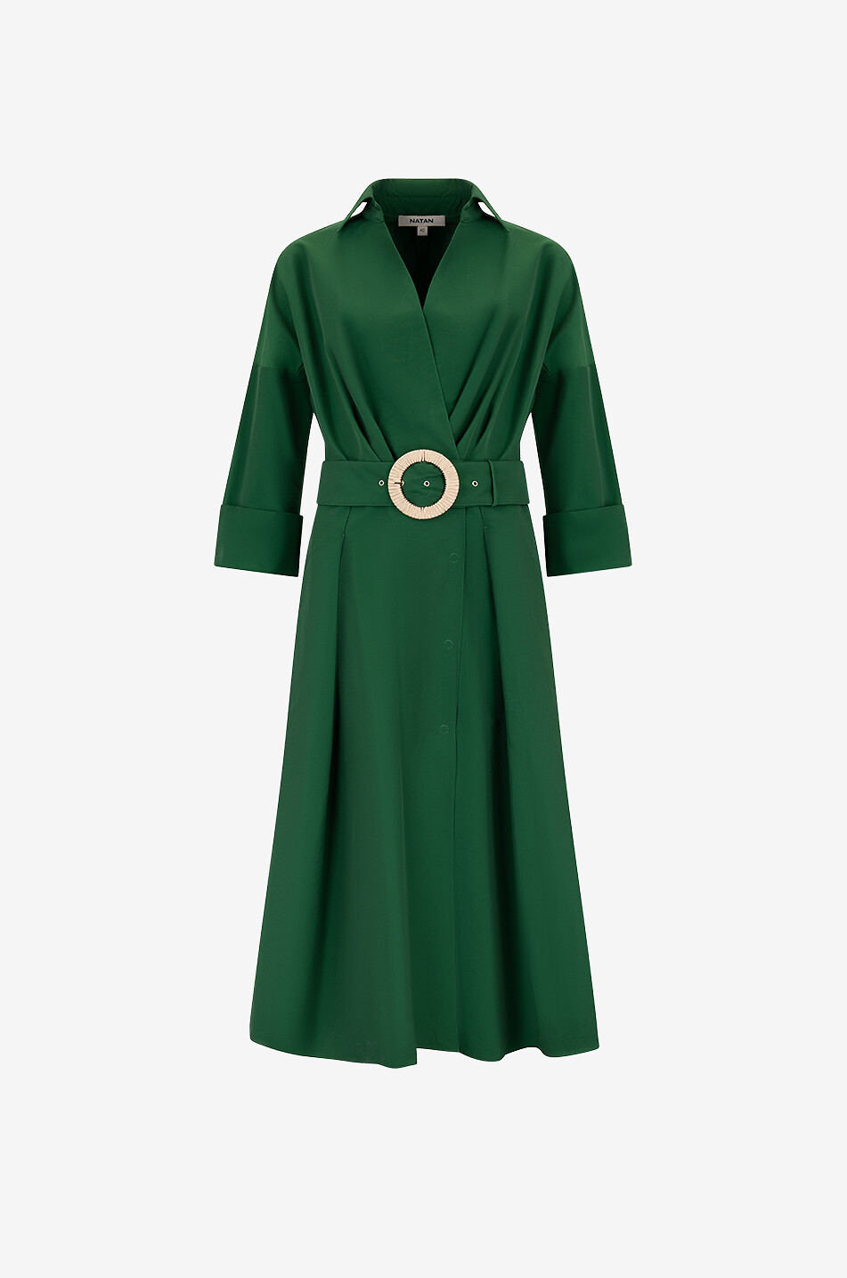 Robe portefeuille midi en faille Cuba