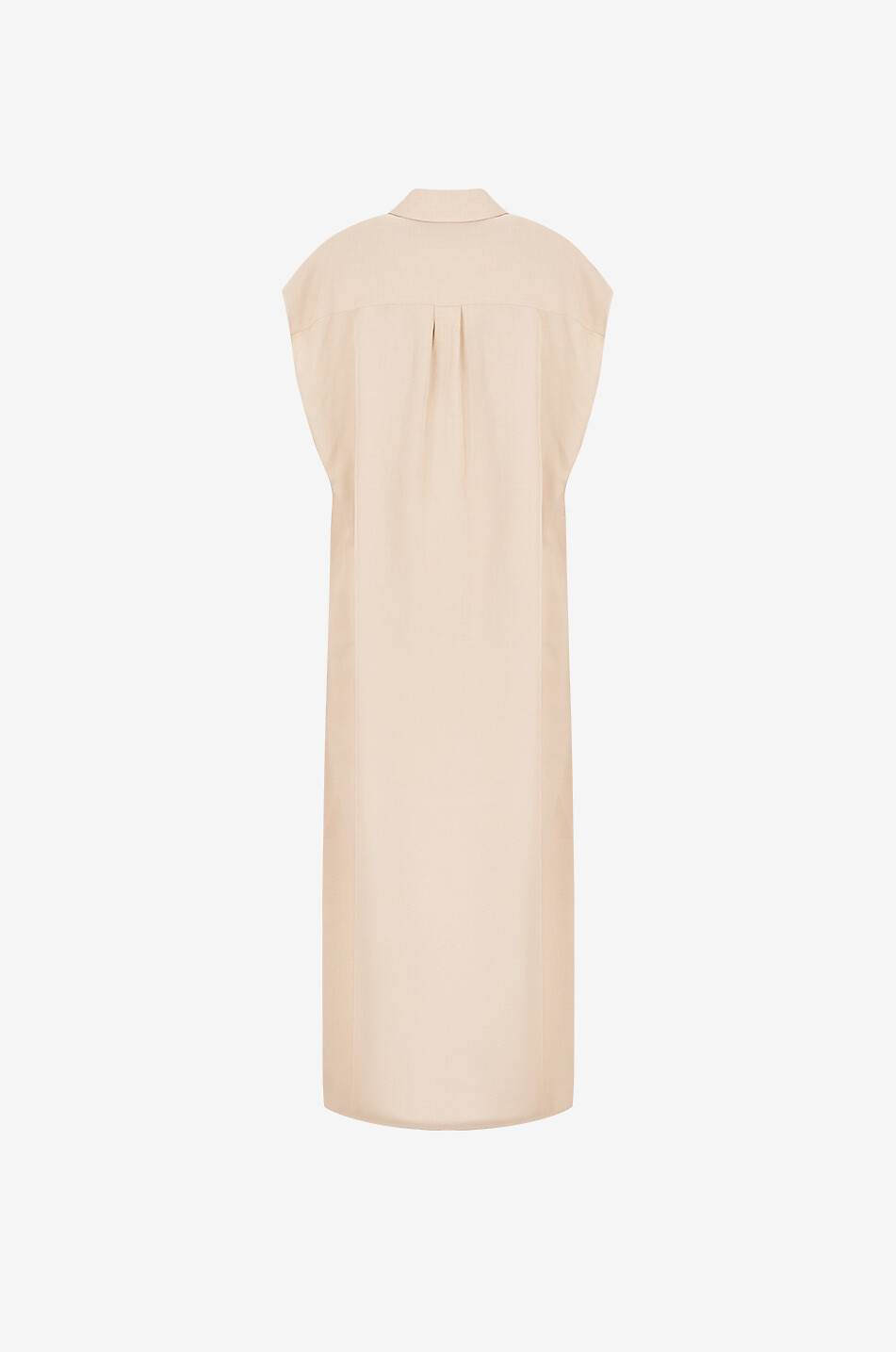 FABIANA FILIPPI Robe chemise midi droite brodée de perles Femme BEIGE 2