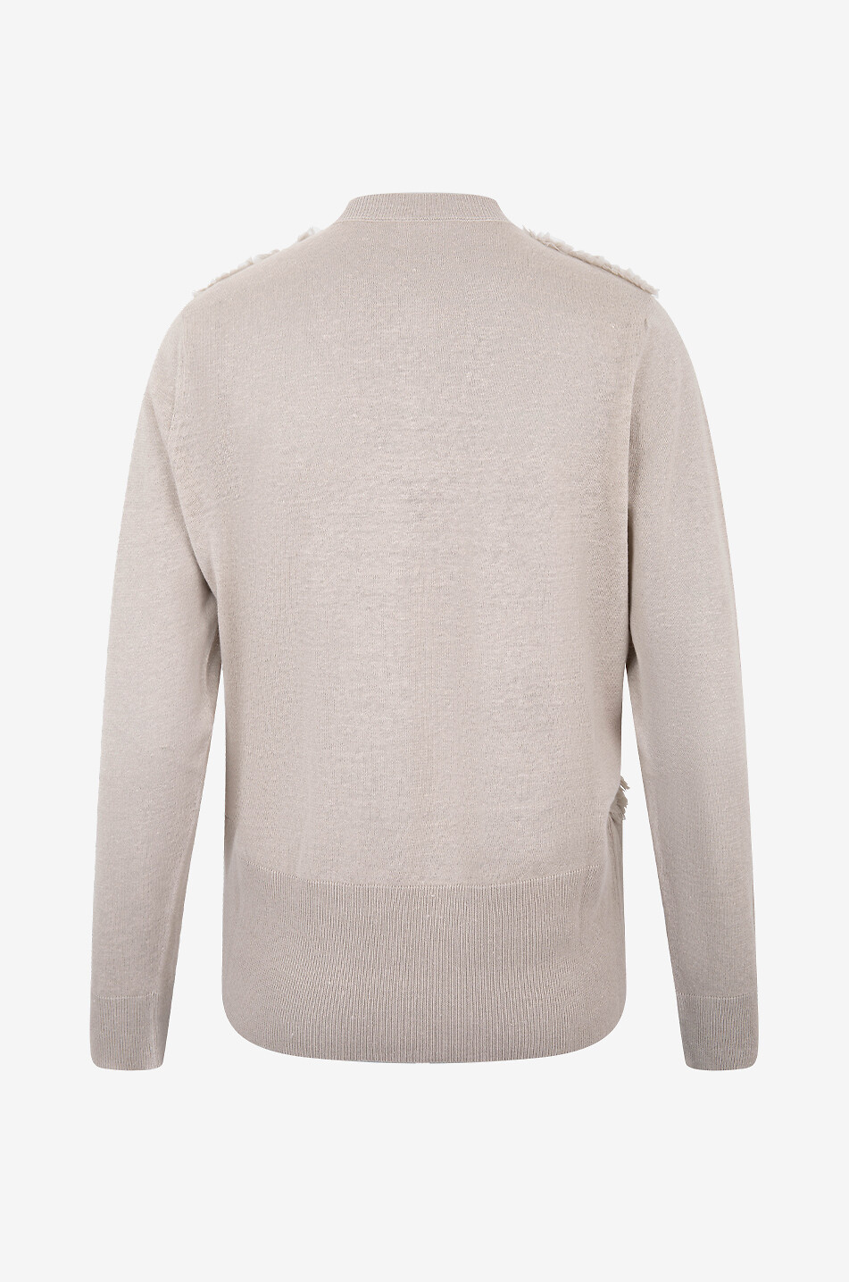 Cardigan en lin et coton à volants en tulle