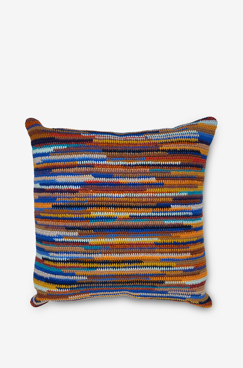 Tig square crochet cushion