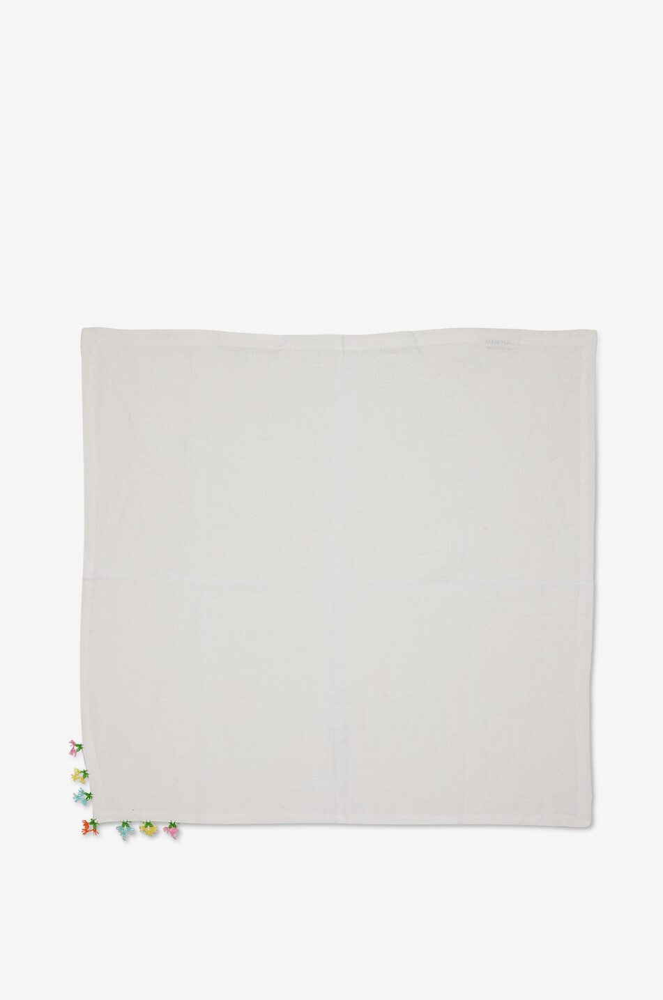 Buyuk Cicek set of 4 embroidered linen napkins