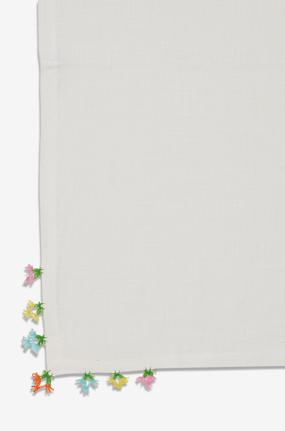 Buyuk Cicek set of 4 embroidered linen napkins
