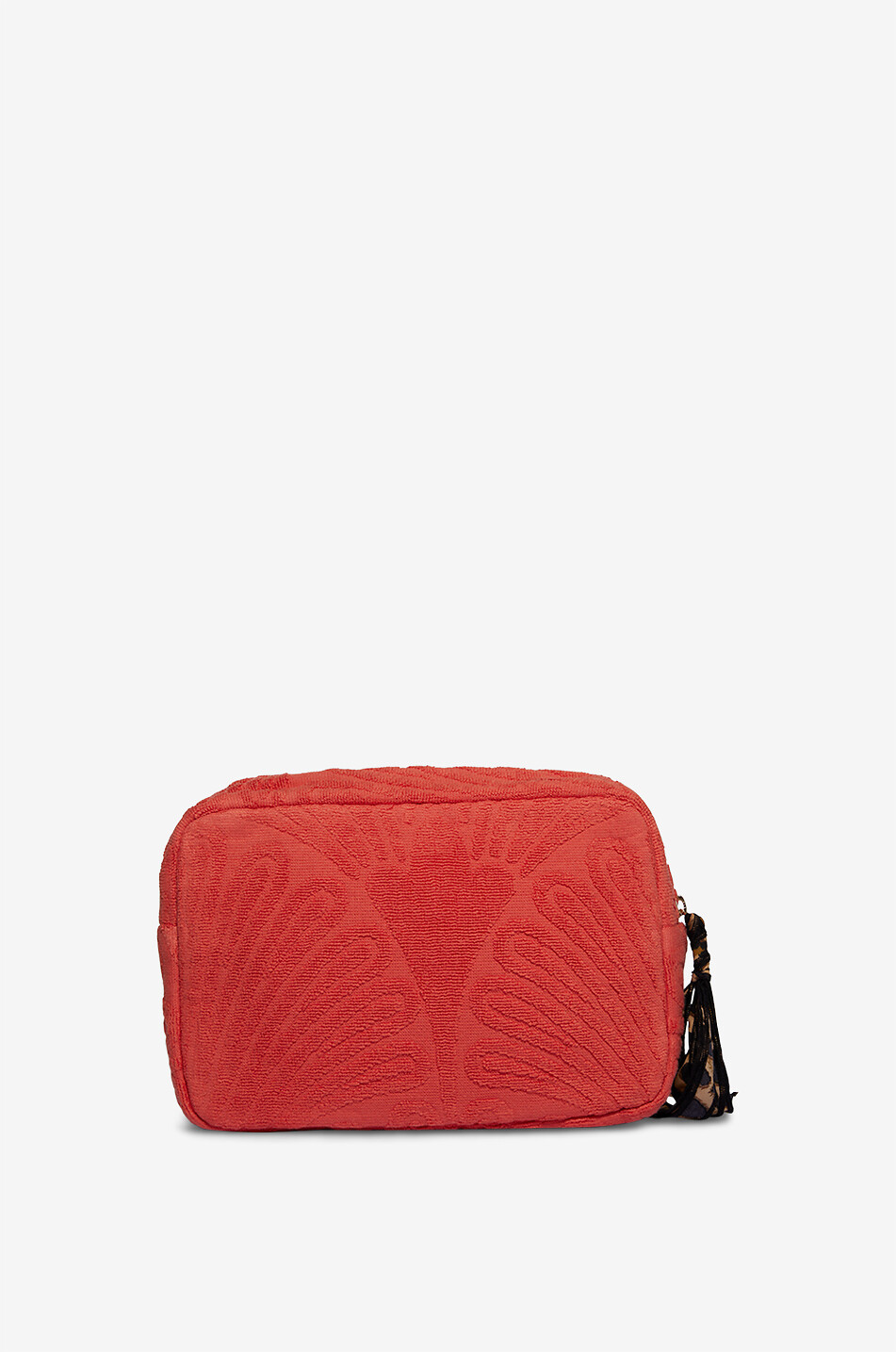 INDIA DEJONCKHEERE Safari Dreams Medium embroidered terry pouch Women MEDIUM ORANGE 3