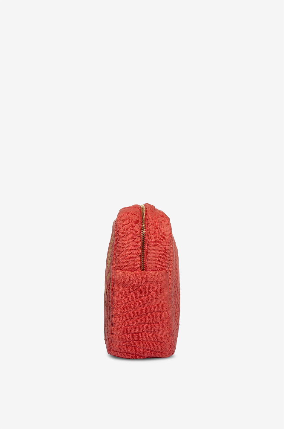 INDIA DEJONCKHEERE Safari Dreams Medium embroidered terry pouch Women MEDIUM ORANGE 4