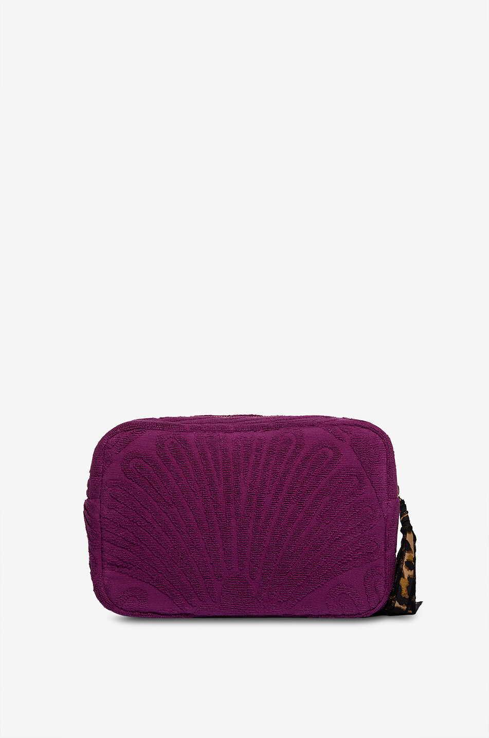 INDIA DEJONCKHEERE Savannah Sun Medium embroidered terry pouch Women PURPLE 3
