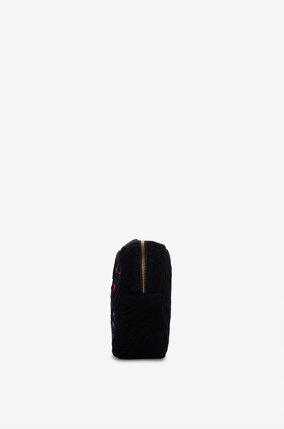 INDIA DEJONCKHEERE Trousse brodée en éponge Sunburst Serenity Medium Femme NOIR 4