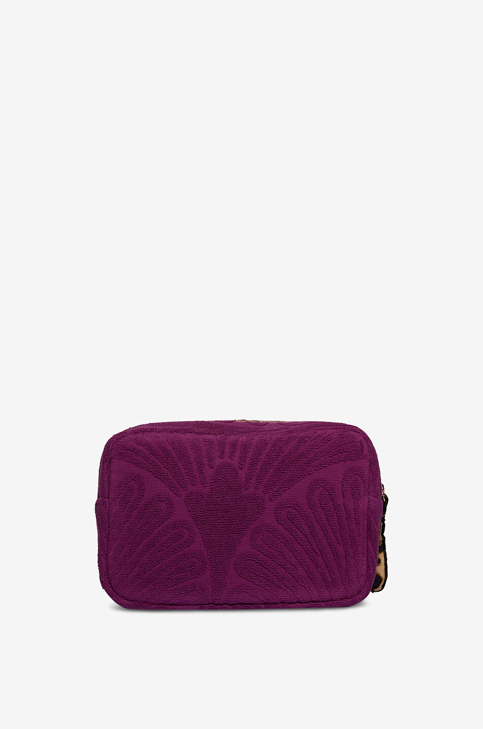 INDIA DEJONCKHEERE Umbrella Escape Medium embroidered terry pouch Women PURPLE 3