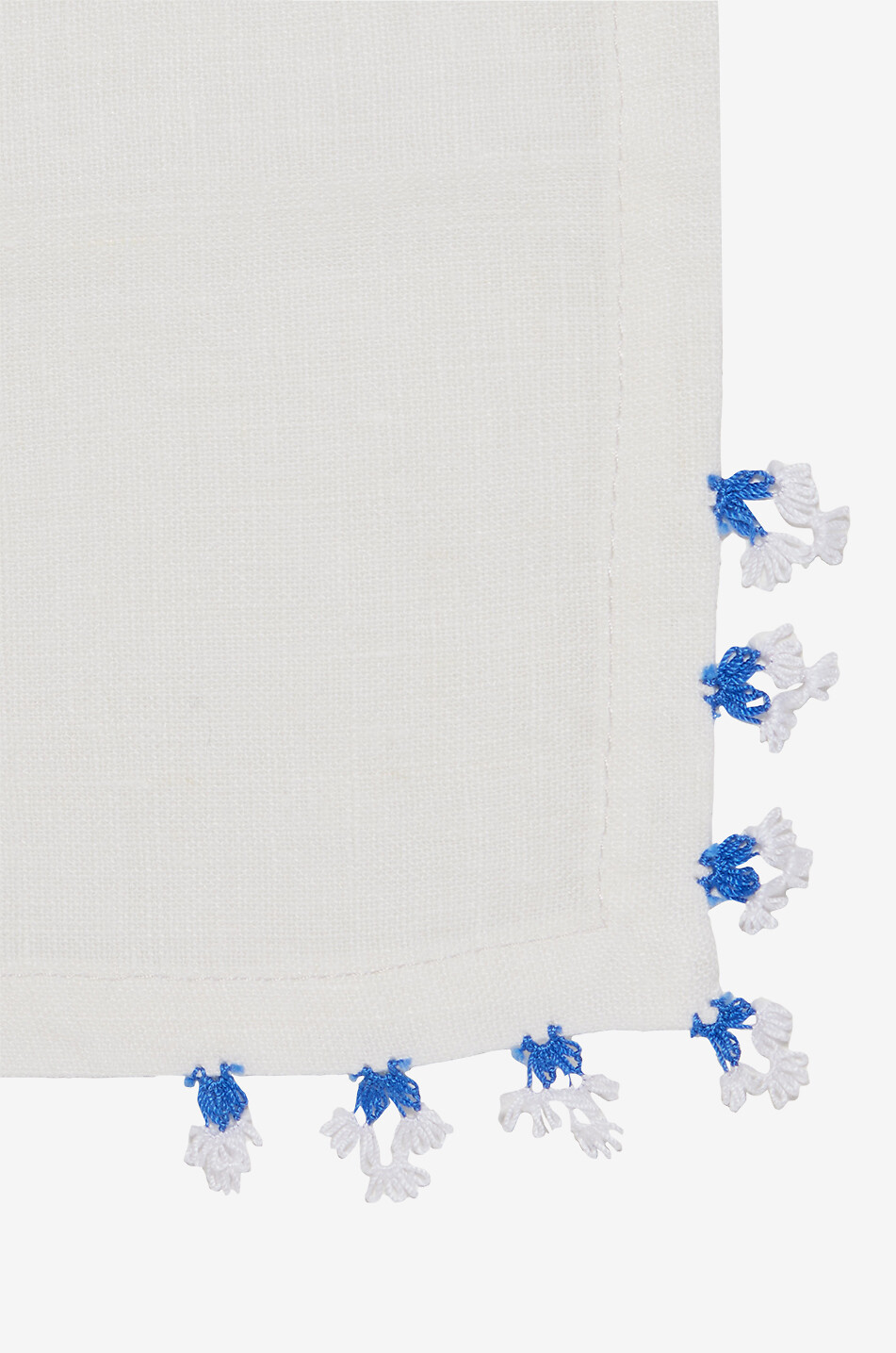 Lot de 4 serviettes à franges Methap