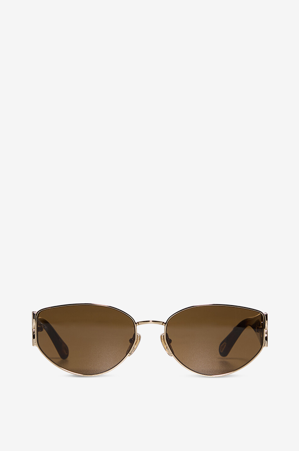 CHLOE Marcie metal and acetate cat-eye sunglasses Women BROWN 1
