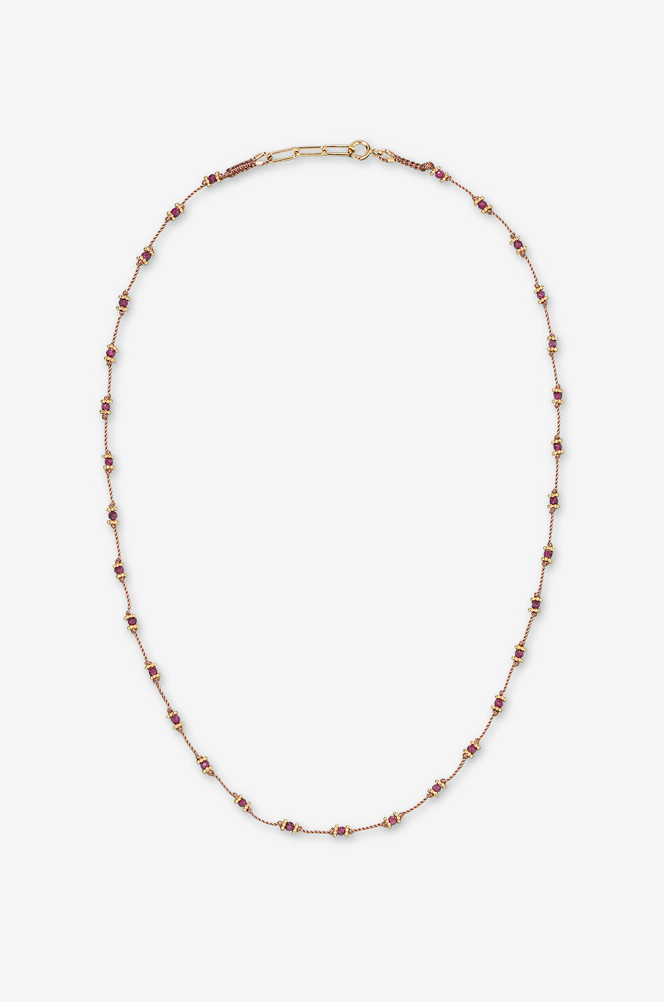 TITYARAVY Collier ras du cou sur cordon orné de rubis Lotus Femme VIOLET CLAIR 3