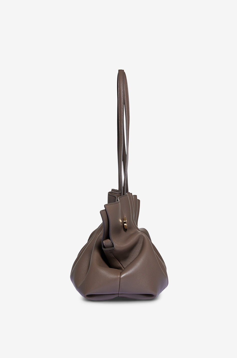 SALVATORE FERRAGAMO Ferragamo Soft Medium gathered smooth leather shoulder bag Women DARK GREY 4
