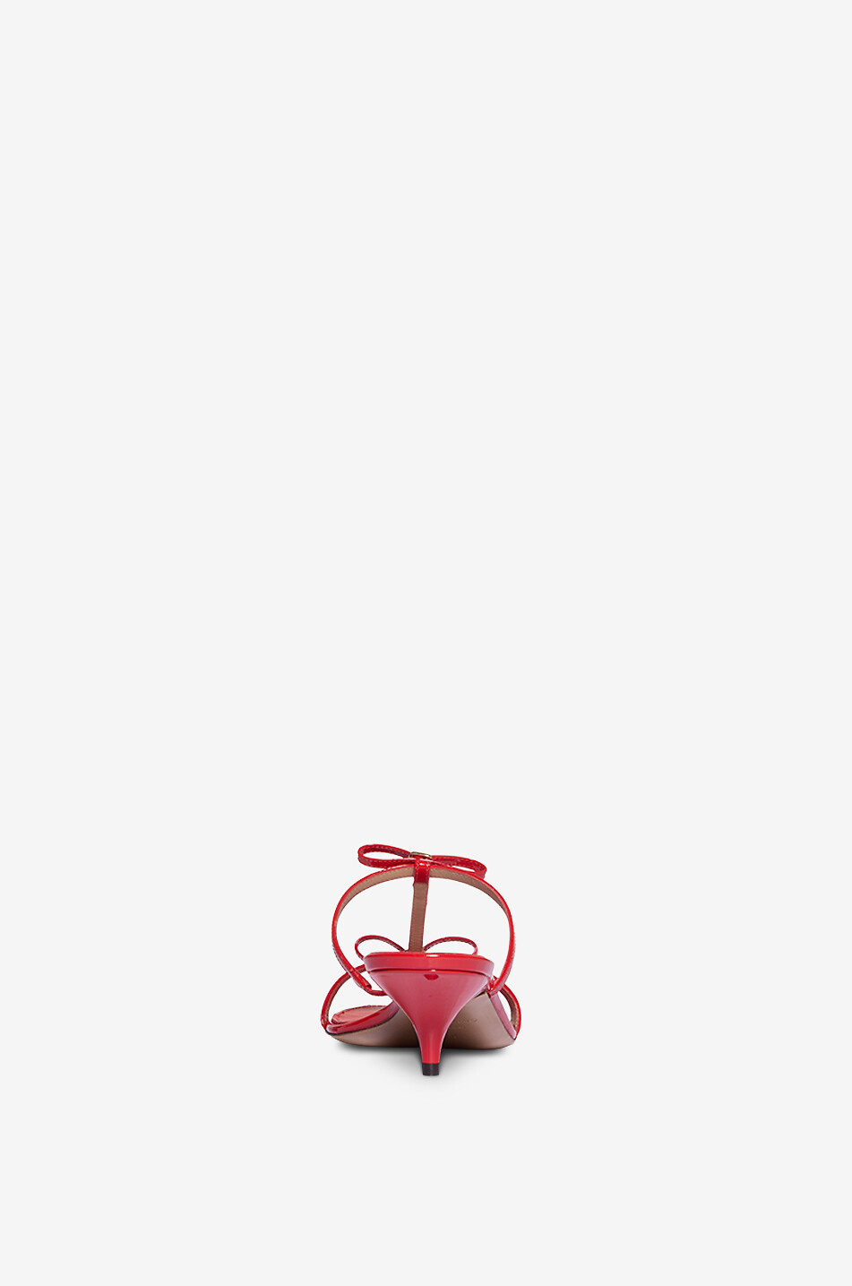 SALVATORE FERRAGAMO Abili Mini Bow 40 open patent leather mules Women RED 4