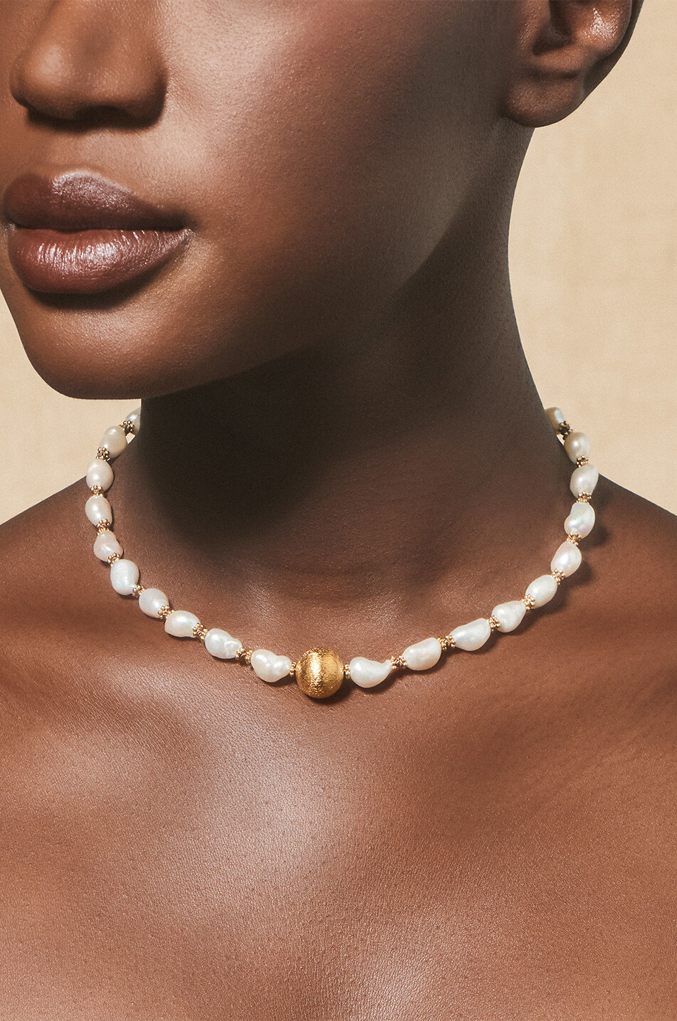 Samhita white pearl choker necklace