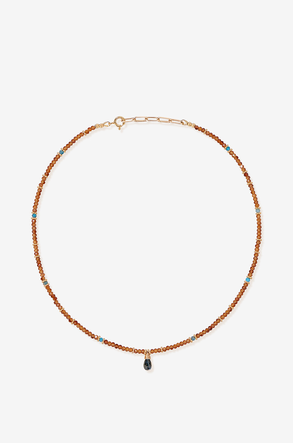 TITYARAVY Collier en perles de pierre fine Tapaz Femme MULTICOLORE 1