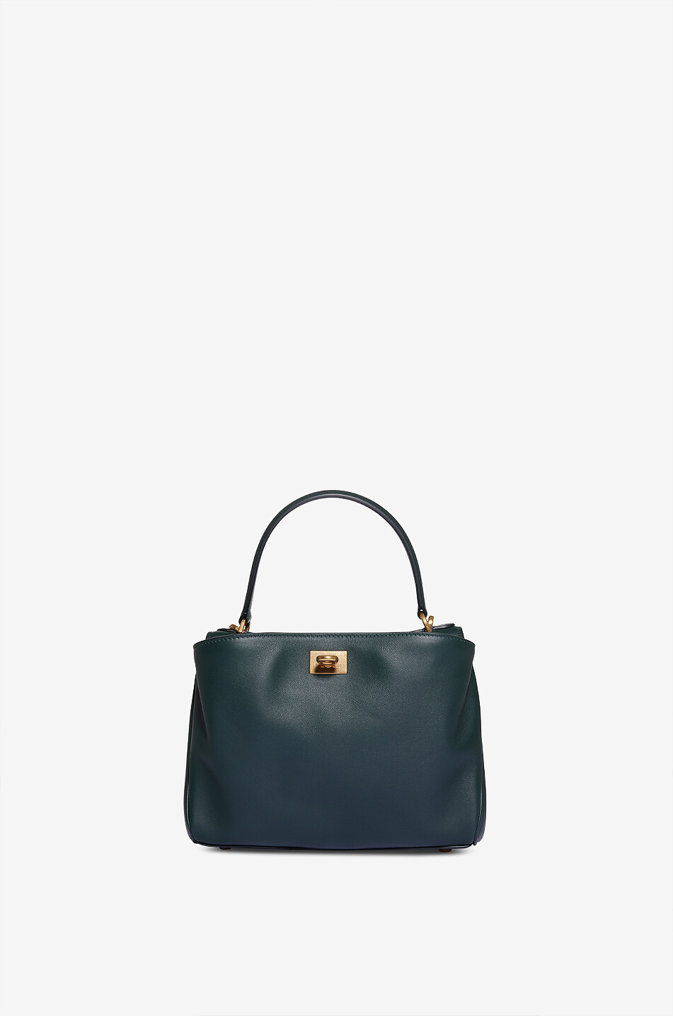 BALENCIAGA Sac à main en cuir lisse souple Rodeo Mini Femme VERT FONCÉ 1
