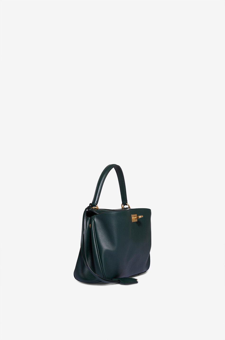 BALENCIAGA Sac à main en cuir lisse souple Rodeo Mini Femme VERT FONCÉ 2