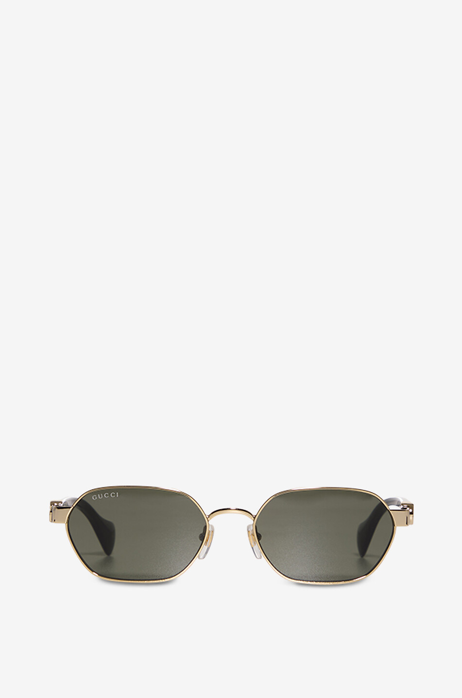 GUCCI Kleine sechseckige Metallsonnenbrille GG Marmont Damen SCHWARZ 1