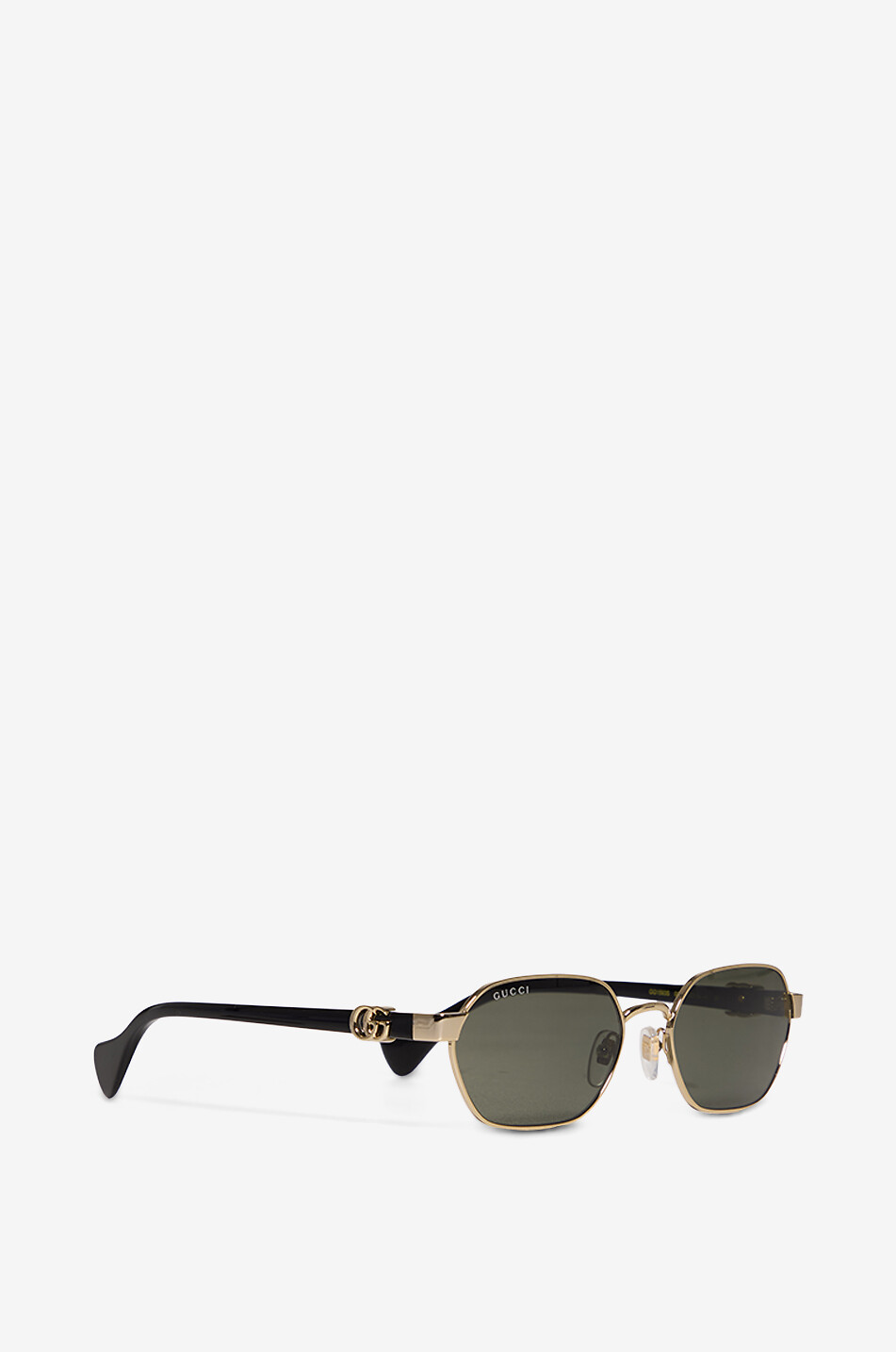 GUCCI Kleine sechseckige Metallsonnenbrille GG Marmont Damen SCHWARZ 2