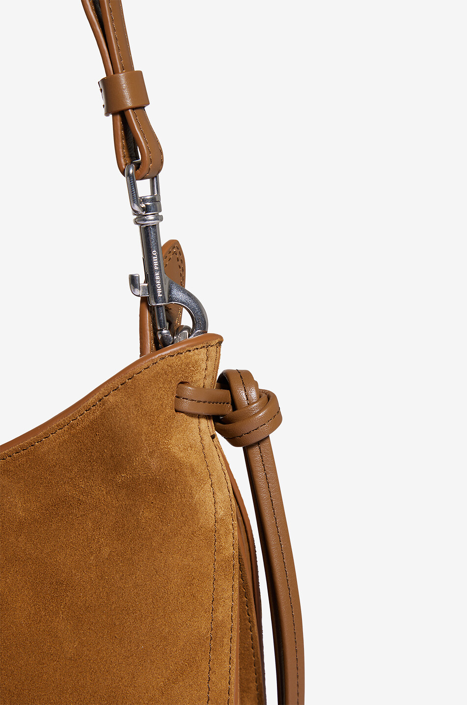 PHOEBE PHILO Gig Small suede shoulder bag Women LIGHT BROWN 5