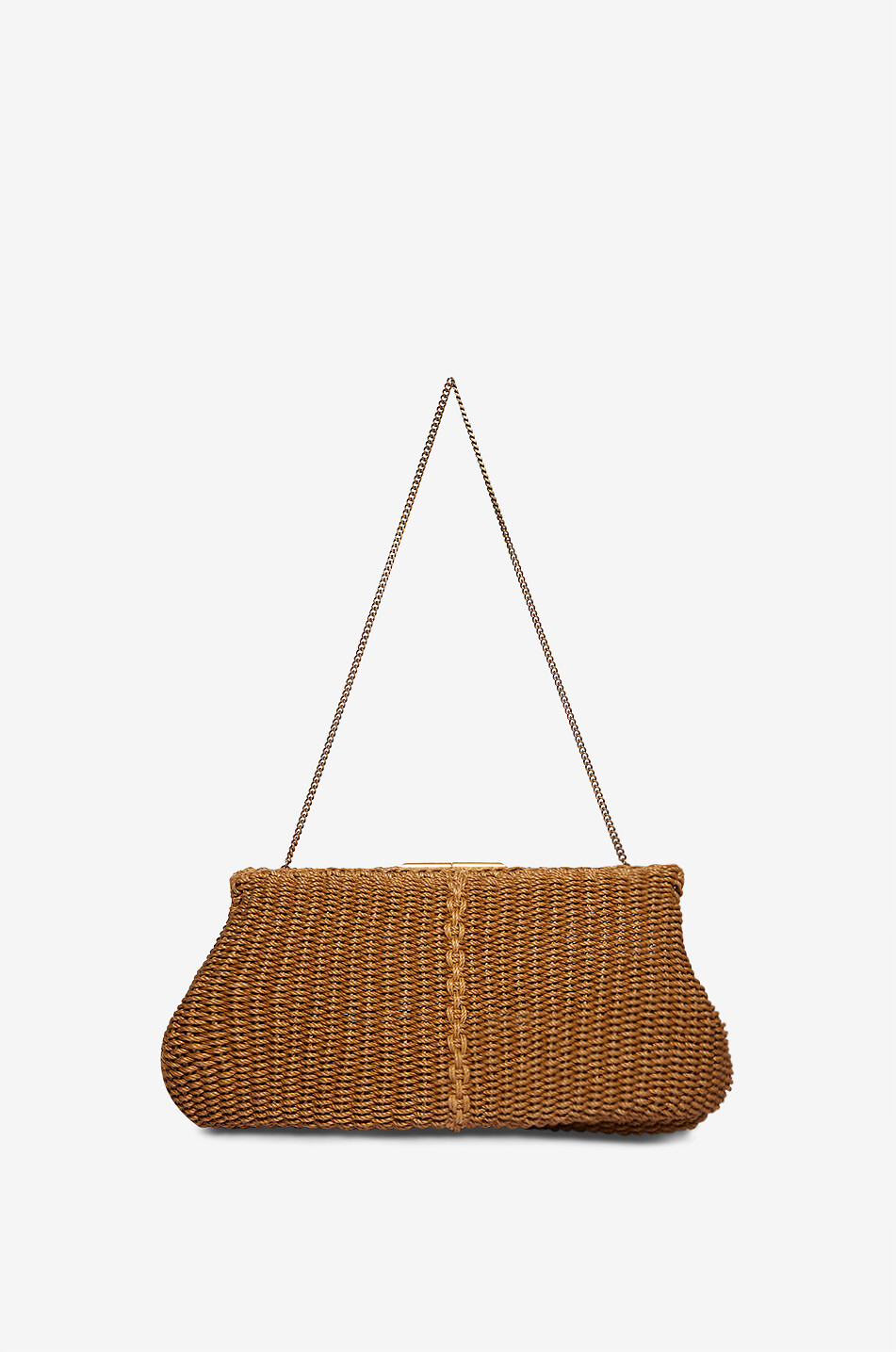 SAINT LAURENT PARIS Saint Laurent Large cord clutch Women LIGHT BROWN 3