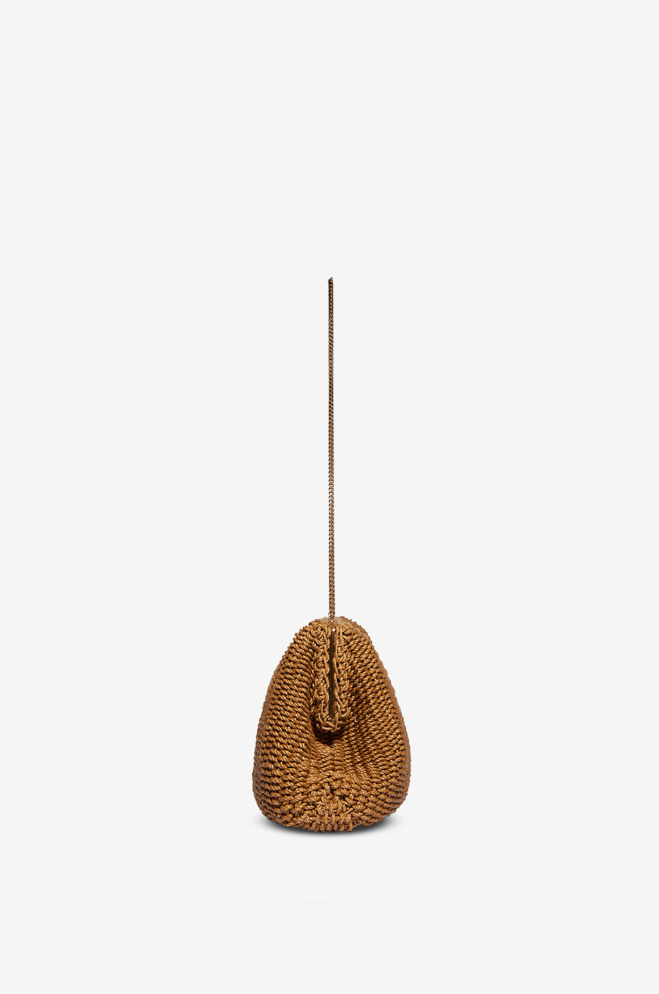 SAINT LAURENT PARIS Saint Laurent Large cord clutch Women LIGHT BROWN 4