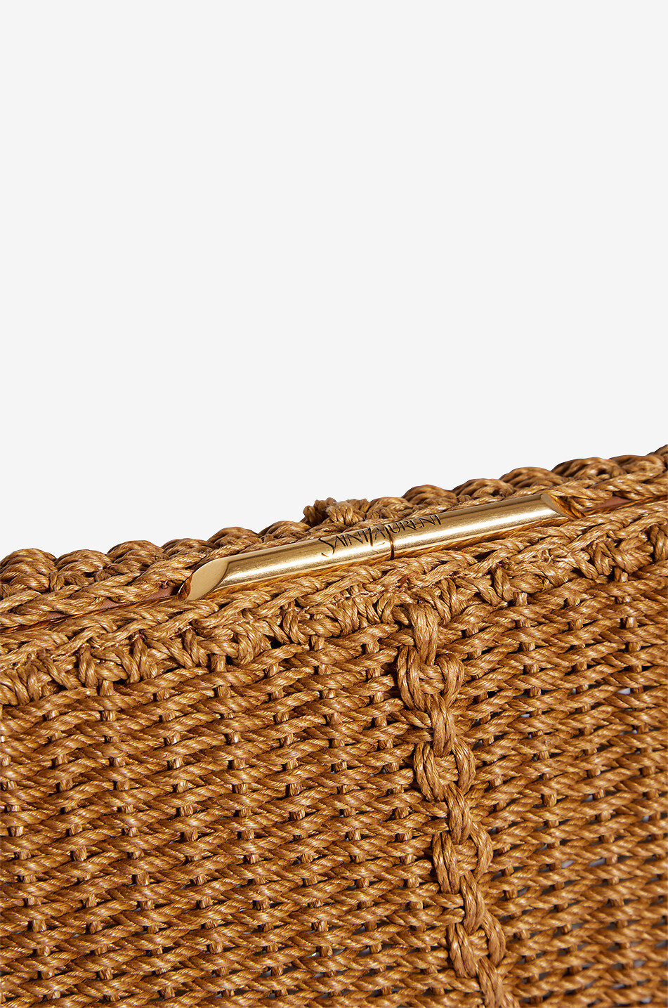SAINT LAURENT PARIS Saint Laurent Large cord clutch Women LIGHT BROWN 6