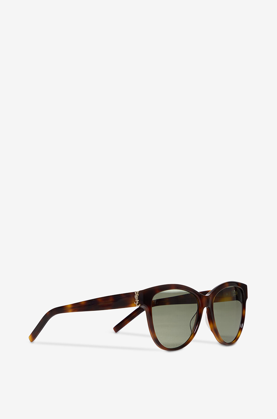 SAINT LAURENT PARIS Lunettes de soleil oeil-de-chat effet écaille SL M107 Havana Femme MARRON 2