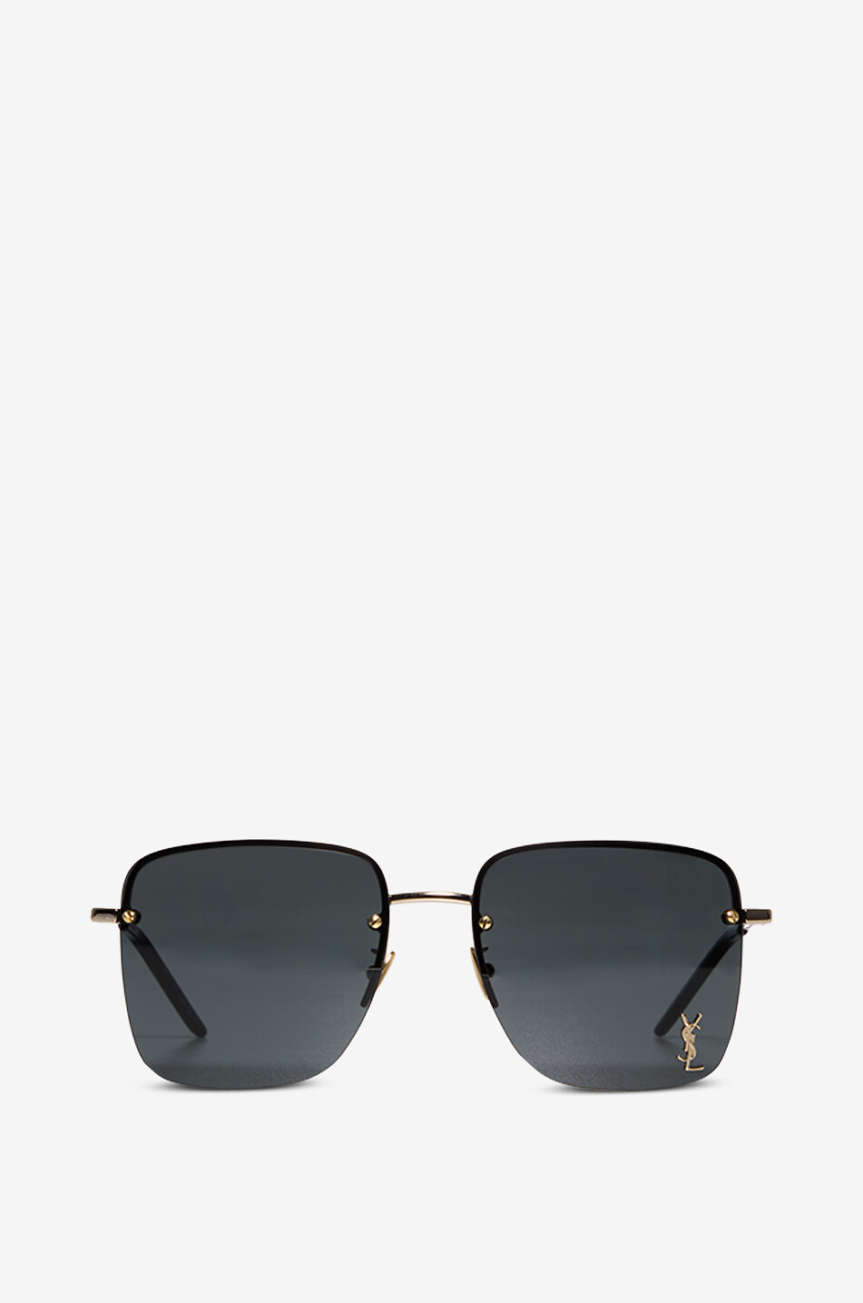 SAINT LAURENT PARIS Quadratische Sonnenbrille aus Metall SL 312 M Damen GOLDEN 1