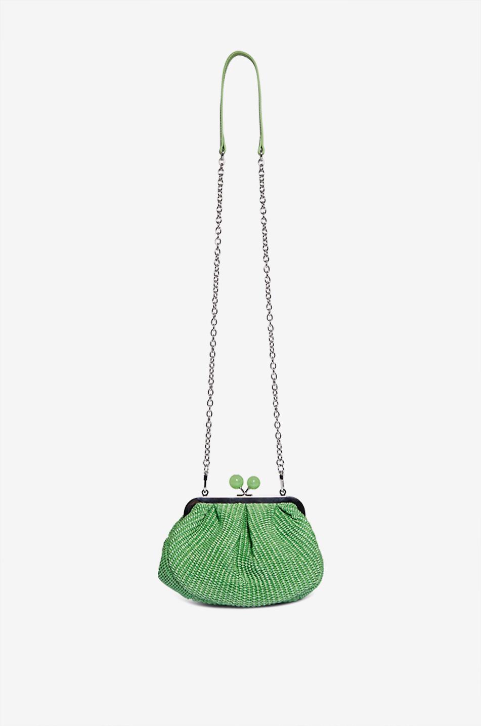 WEEKEND MAX MARA Sac à main en raphia Pasticcino Small Palmas Femme VERT 3
