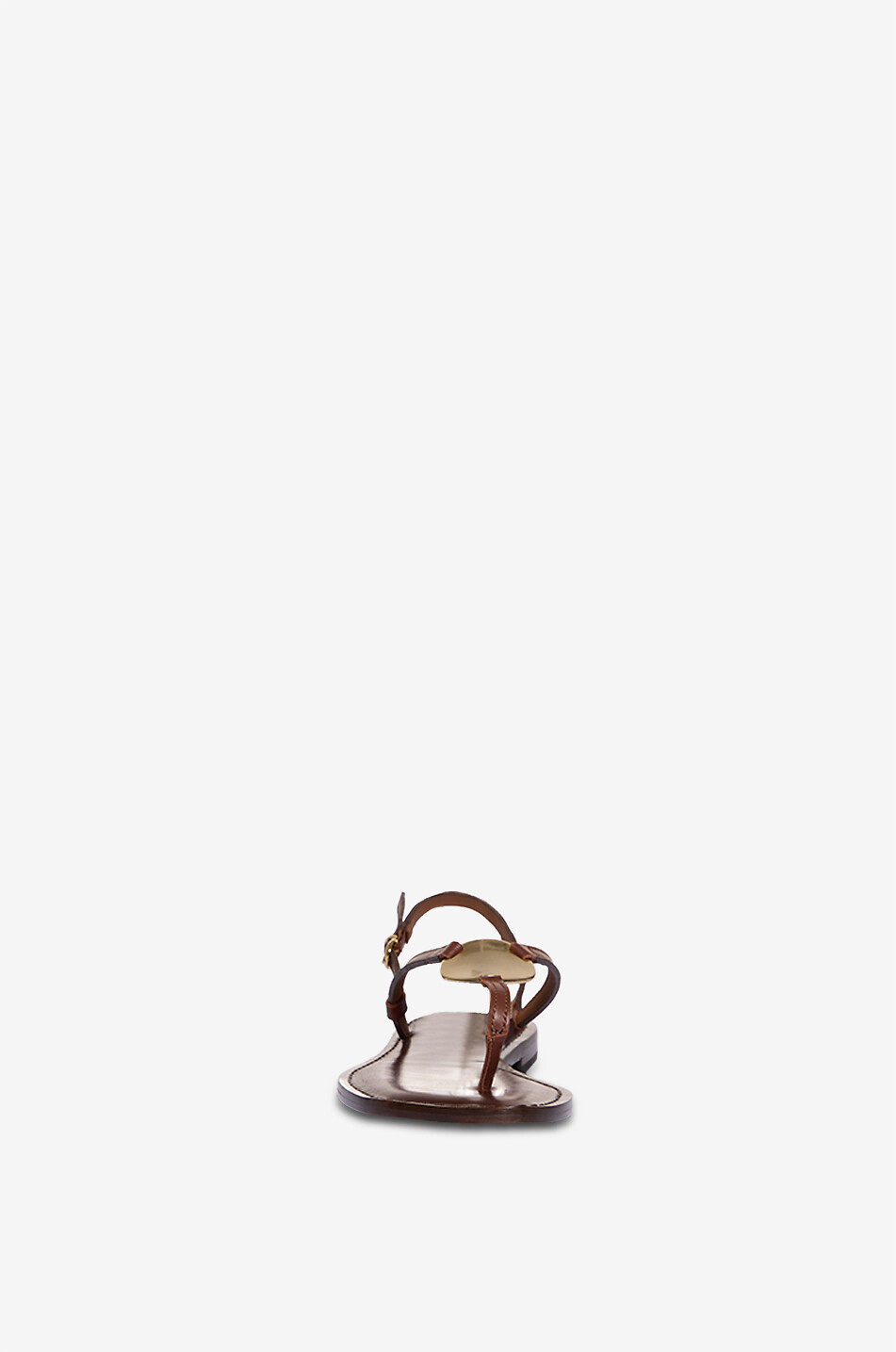 BONGENIE Sandales plates en cuir à bride orteil Sidney Femme MARRON FONCÉ 2