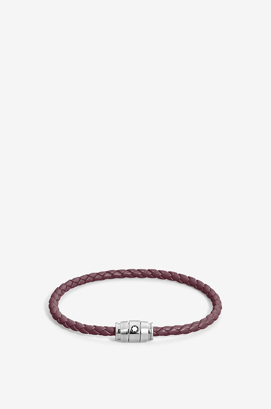 Glattleder-Flechtarmband 3 Rings Cassis - 60