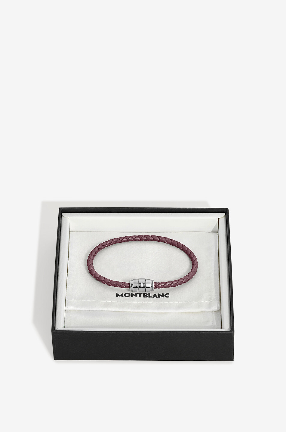 MONTBLANC Glattleder-Flechtarmband 3 Rings Cassis - 68 Herren VIOLETT 3
