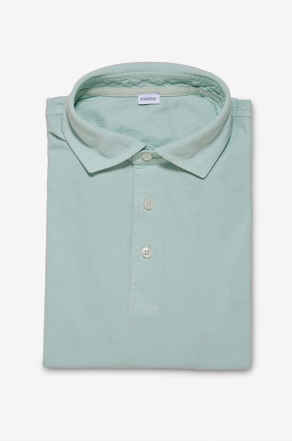 BONGÉNIE Polo à manches courtes en coton piqué Homme VERT CLAIR 1