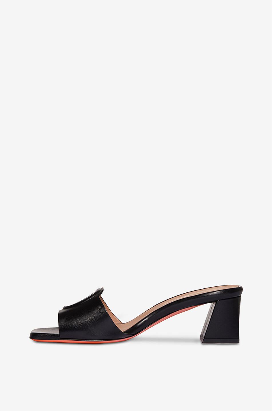 Pantoletten mit Absatz aus Leder