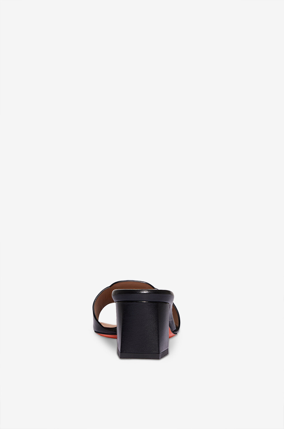SANTONI Leather heeled mules Women BLACK 4