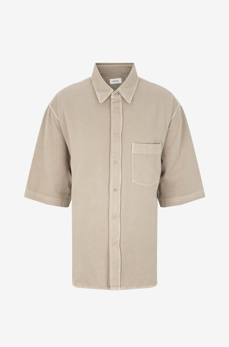 LEMAIRE Short-sleeved denim shirt Men BEIGE 1