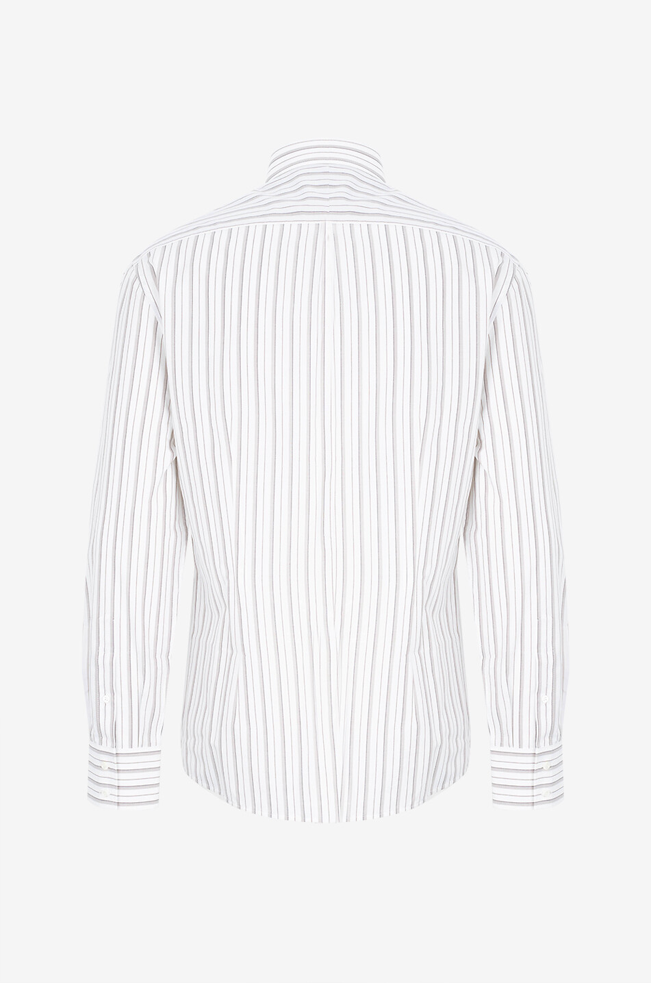 Gestreiftes Langarm-Slim-Fit-Hemd mit geknöpftem Kragen