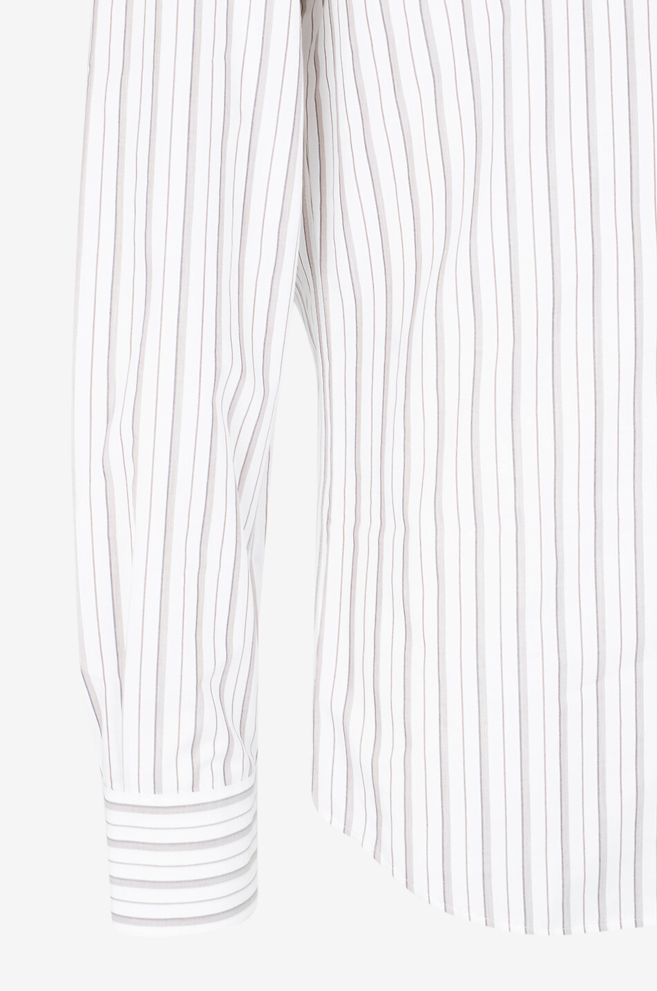 Gestreiftes Langarm-Slim-Fit-Hemd mit geknöpftem Kragen