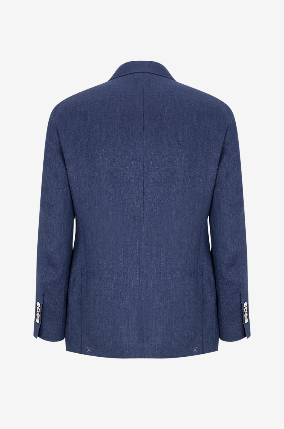 BRUNELLO CUCINELLI Zweiteiliger Fischgräten-Anzug aus Leinen Herren DUNKELBLAU 2