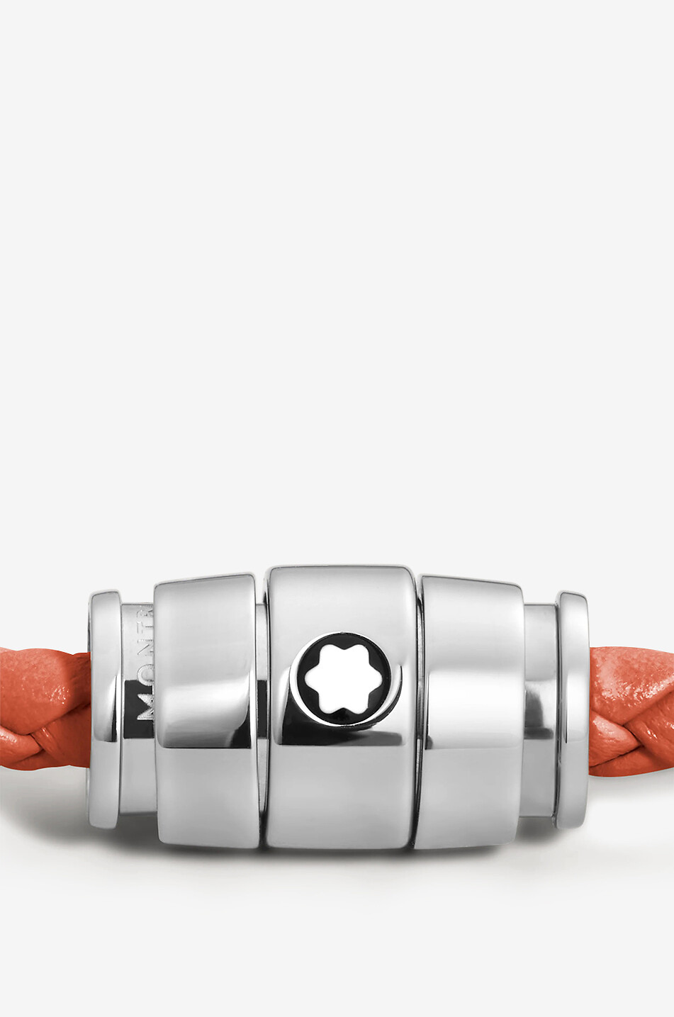 MONTBLANC Bracelet tressé en cuir lisse 3 Rings Cayenne - 63 Homme ROUGE 4